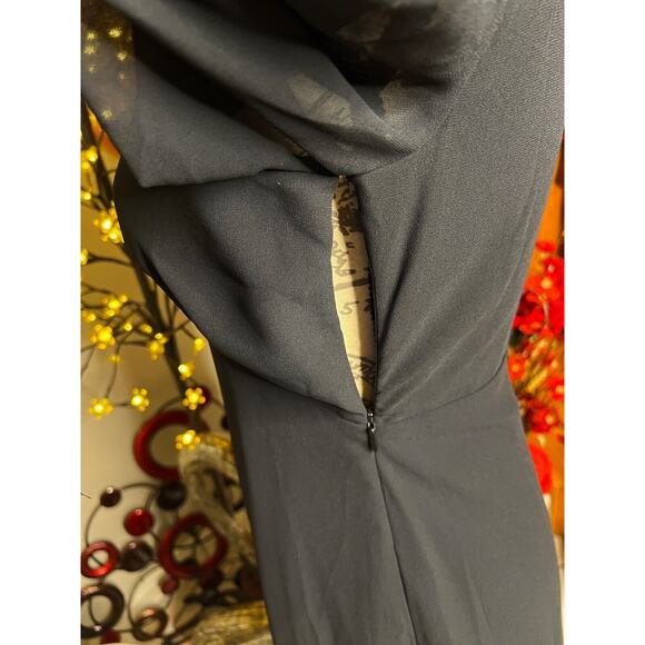 XOXO Women’s Chiffon Fit Flare Zip Black Evening Cocktail Dress Size S - Picture 12 of 13